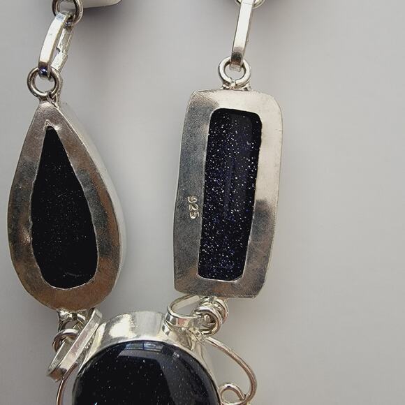 Elegant Silver Pendant Necklace with Purple Stone - 22" Sterling Silver - Picture 7 of 8